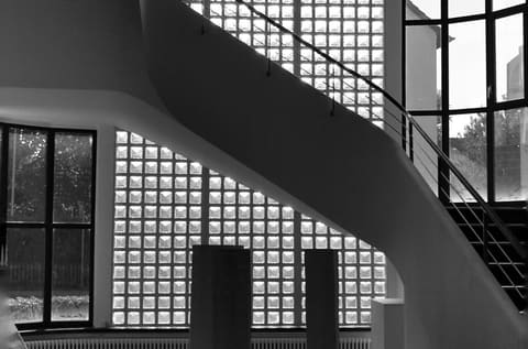 A staircase seen from above